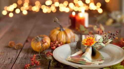 autumn thanksgiving dining table place setting on an old wood rustic table - home decoration stock pictures, royalty-free photos & images