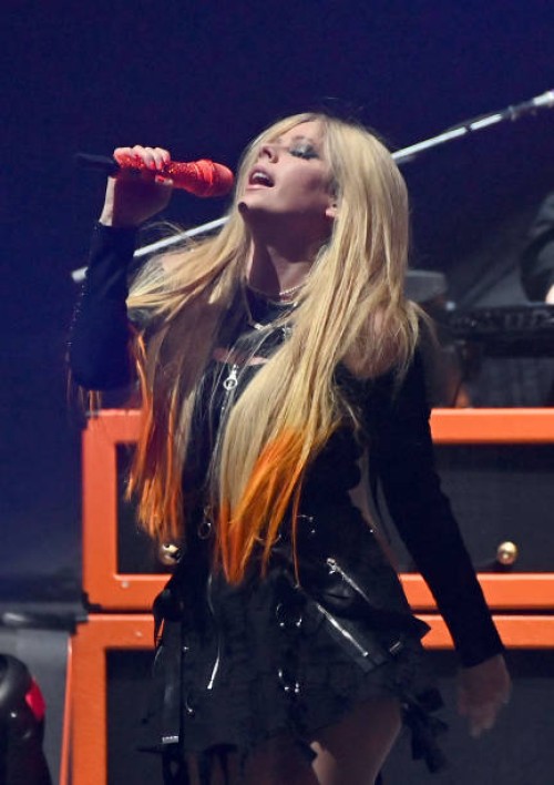 Avril Lavigne performs in concert at State Farm Arena on June 17, 2022 in Atlanta, Georgia.