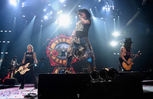Axl Rose of Guns N' Roses performs onstage during the "Not In This Lifetime..." Tour at Madison Square Garden on October 11, 2017 in New York City.