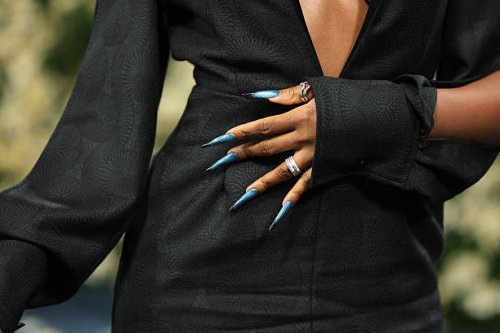 Ayra Starr, fashion detail, attends the 2025 Met Gala Celebrating "Superfine: Tailoring Black Style" at Metropolitan Museum of Art on May 05, 2025 in...