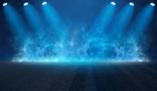 background smoke light background of empty dark room, street. concrete floor, asphalt, neon light, smoke, spotlight the dark stage shows, dark blue background, an empty dark scene, neon light, spotlights the asphalt floor an