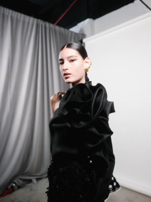 Backstage at Carolina Herrera RTW Spring 2025 as part of New York Ready to Wear Fashion Week on September 9, 2024 in New York, New York.