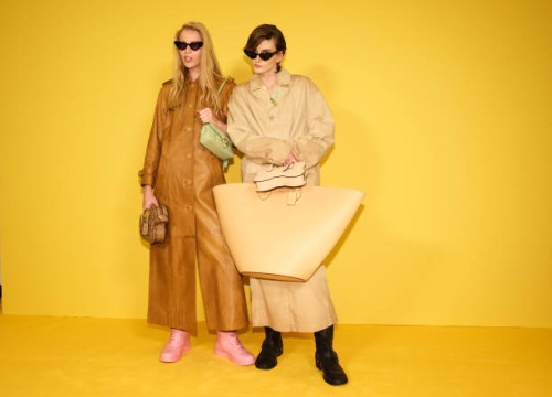 Backstage at the COACH Spring 2024 Ready To Wear Runway Show and dinner event at the New York Public Library on September 7, 2023 in New York, New...