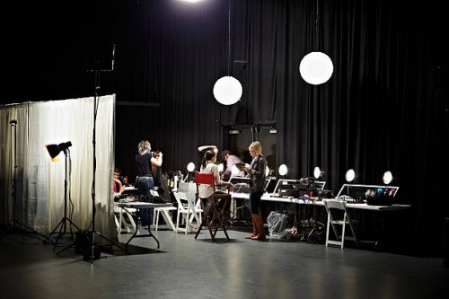 backstage preparation area of fashion show - fashion week stock pictures, royalty-free photos & images