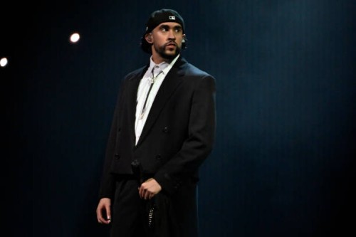 Bad Bunny performs during a stop of the Most Wanted Tour at T-Mobile Arena on February 23, 2024 in Las Vegas, Nevada.