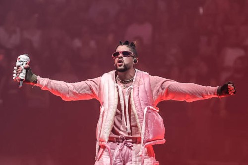 Bad Bunny performs during his El Último Tour Del Mundo at FTX Arena on April 01, 2022 in Miami, Florida.