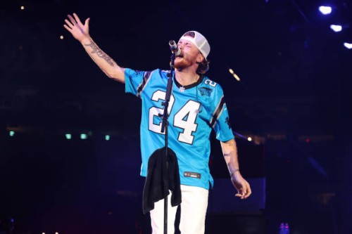 Bailey Zimmerman performs onstage at the Concert For Carolina Benefit Concert at Bank of America Stadium on October 26, 2024 in Charlotte, North...