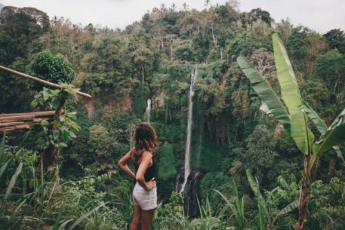 bali waterfall tourist - travel stock pictures, royalty-free photos & images