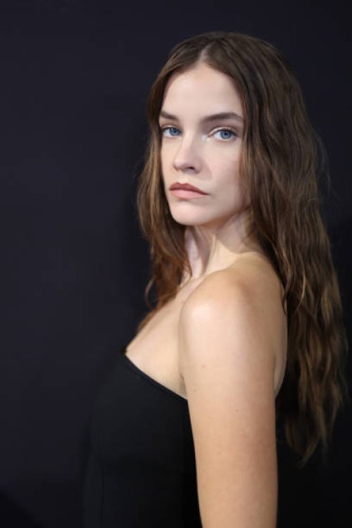 Barbara Palvin poses backstage prior to the Vetements Womenswear Spring-Summer 2025 show as part of Paris Fashion Week on September 27, 2024 in...