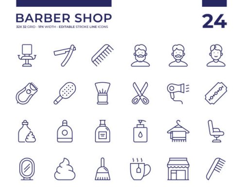 barber shop - hairstyle stock illustrations