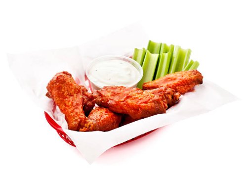 basket of wings - junk food stock pictures, royalty-free photos & images
