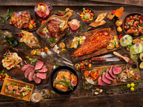 bbq feast - food stock pictures, royalty-free photos & images