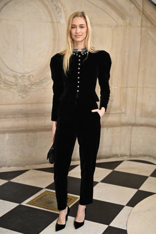 Beatrice Borromeo Casiraghi attends the Christian Dior Haute Couture Spring-Summer 2025 show as part of Paris Fashion Week on January 27, 2025 in...