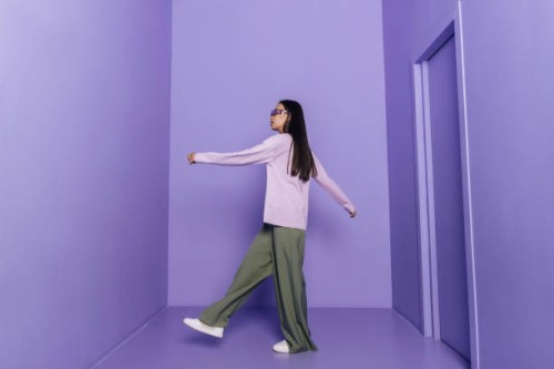 beautiful asian woman posing in studio in fashionable trend clothes. fashion concept - fashion stock pictures, royalty-free photos & images