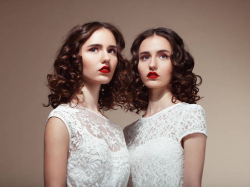 beautiful twins - fashion stock pictures, royalty-free photos & images