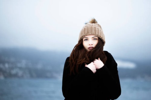 beautiful woman in winter clothing - fashion stock pictures, royalty-free photos & images