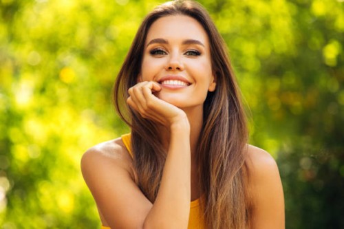 beautiful woman walking in the park - fashion stock pictures, royalty-free photos & images