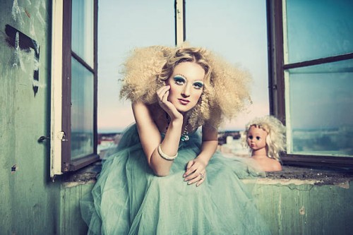 beautiful woman with creative styling - fashion stock pictures, royalty-free photos & images