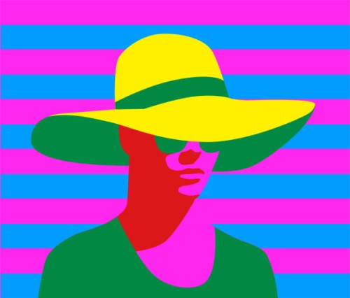 beautiful woman with summer hat - fashion stock illustrations