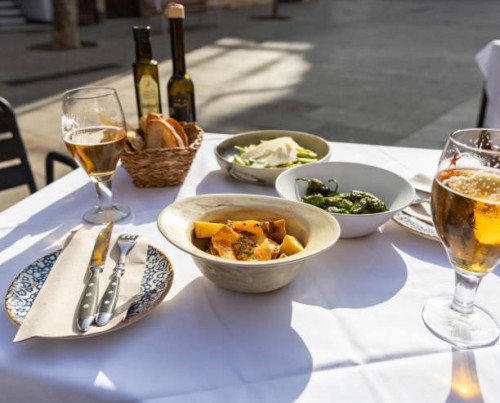 beer and bread on a terrace - food stock pictures, royalty-free photos & images