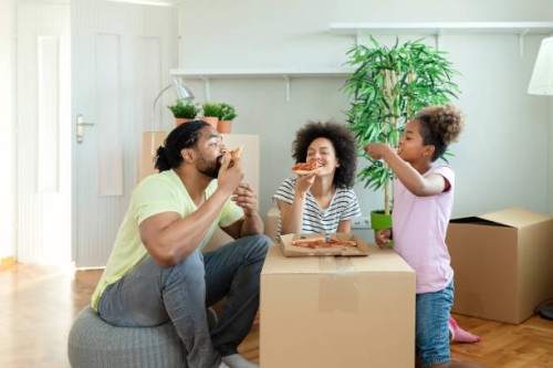 beginning a new life in a new home - junk food stock pictures, royalty-free photos & images