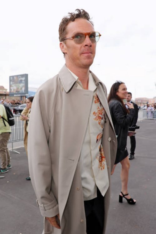 Benedict Cumberbatch attends the Prada fashion show during the Milan Fashion Week Womenswear Spring/Summer 2024 on September 21, 2023 in Milan, Italy.