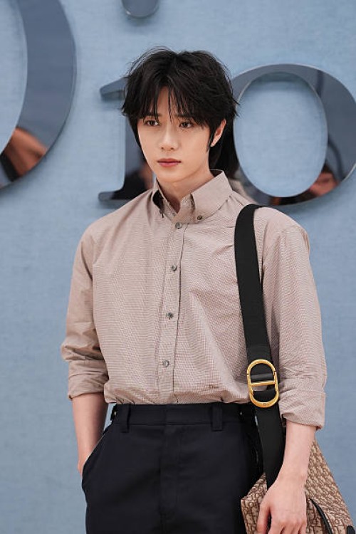 Beomgyu attends the Dior Homme Menswear Spring/Summer 2026 show as part of Paris Fashion Week on June 27, 2025 in Paris, France.