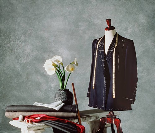 bespoke tailors showroom - fashion stock-fotos und bilder