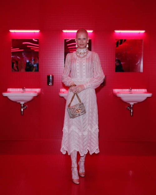 Bianca Balti attends Valentino "Le meta-theatre des intimites" show as part of Paris Fashion Week on March 09, 2025 in Paris, France.