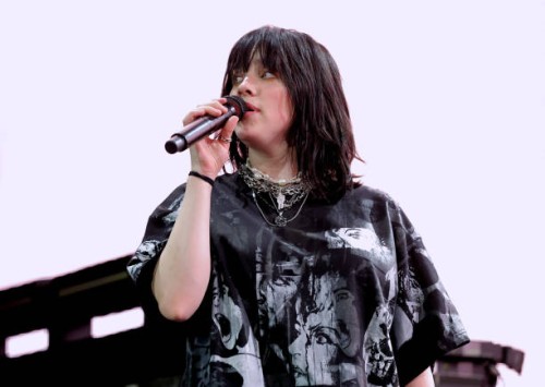 Billie Eilish performs on the Coachella stage during the 2022 Coachella Valley Music And Arts Festival on April 23, 2022 in Indio, California.