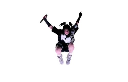 Billie Eilish performs onstage during the "Happier Than Ever Tour" at The Forum on April 08, 2022 in Inglewood, California.