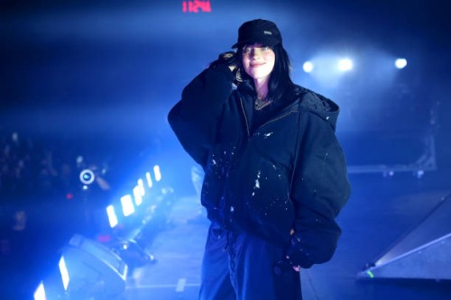 Billie Eilish performs with Labrinth at the Mojave Tent during the 2023 Coachella Valley Music and Arts Festival on April 15, 2023 in Indio,...