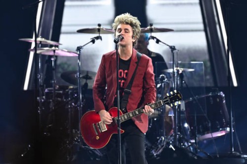Billie Joe Armstrong of Green Day performs in this image released on October 6 at the American Music Awards 50th Anniversary Special in Los Angeles,...