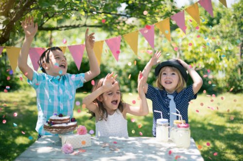 birthday party - garden decoration stock pictures, royalty-free photos & images