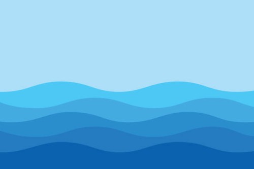 blue curves and the waves of the sea range from soft to dark vector background flat design style. - home decoration stock-grafiken, -clipart, -cartoons und -symbole