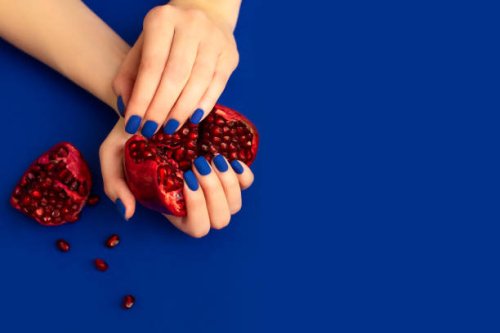 blue manicure with gold and lace background - nails art stock pictures, royalty-free photos & images