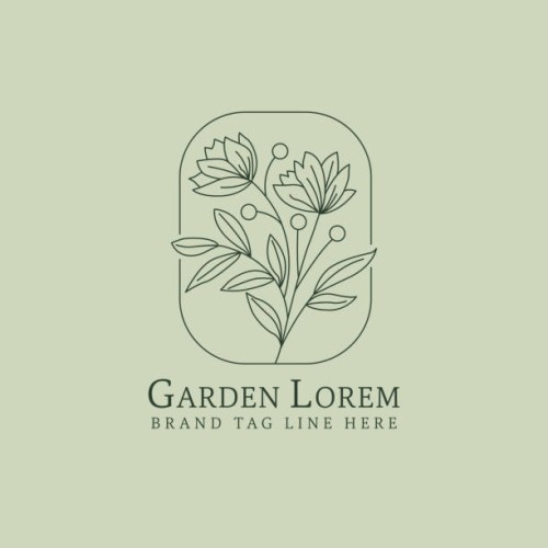 botanical organic minimalistic emblem with plant elements - fashion stock illustrations