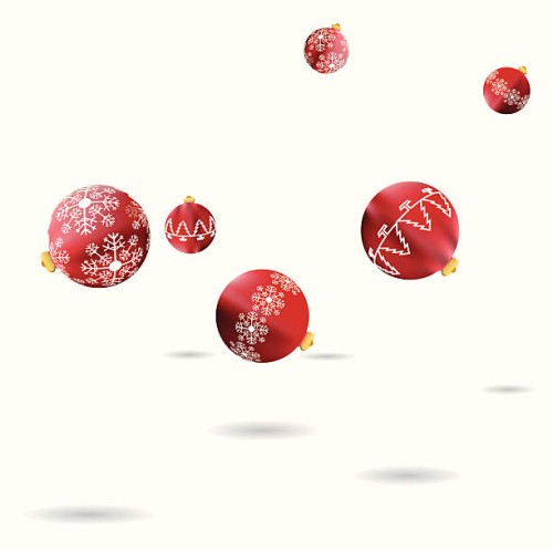 bouncing baubles - home decoration stock illustrations