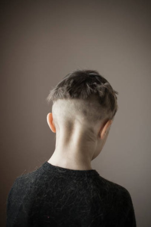 boy with fresh haircut - hairstyle stock pictures, royalty-free photos & images