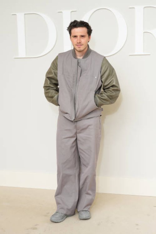Brooklyn Peltz Beckham attends the Dior Homme Menswear Spring/Summer 2025 show as part of Paris Fashion Week on June 21, 2024 in Paris, France.