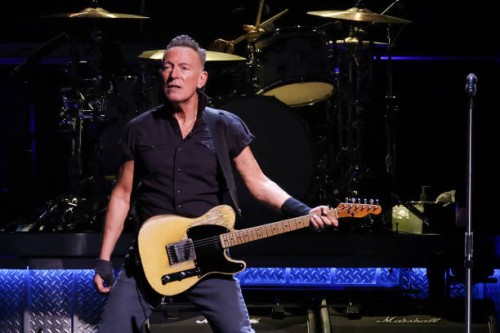 Bruce Springsteen performs at Barclays Center on April 03, 2023 in New York City.