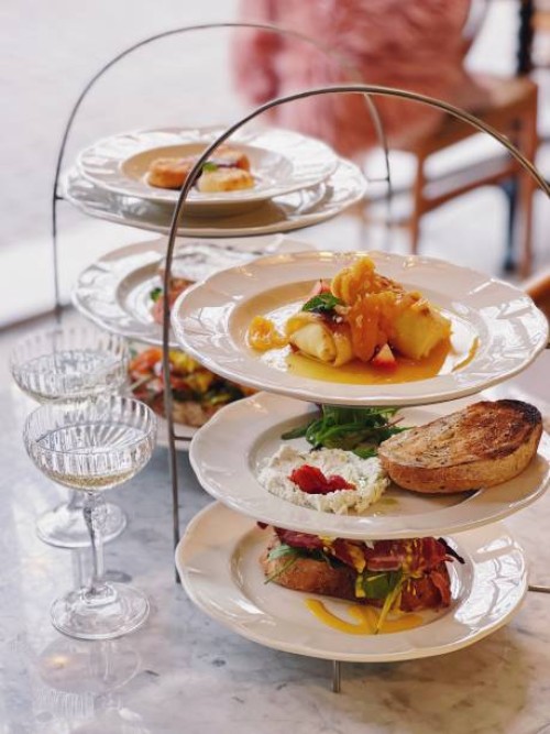 brunch with various dishes and champagne served for breakfast - food stock pictures, royalty-free photos & images