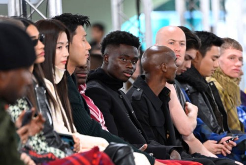 Bukayo Saka attends the Burberry show during London Fashion Week September 2023 on September 18, 2023 in London, England.