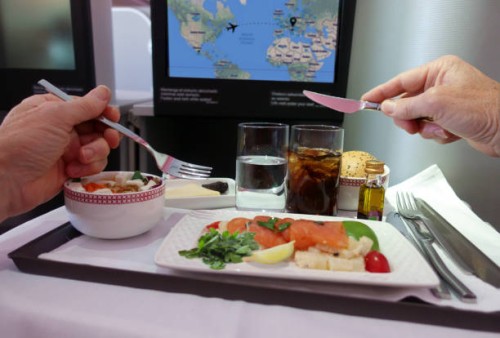 business class meal on airplane - food stock pictures, royalty-free photos & images
