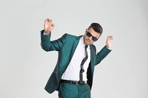 businessman in sunglasses dancing - fashion stock pictures, royalty-free photos & images