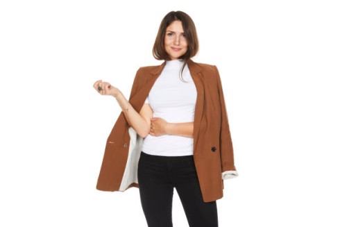 businesswoman in studio, white background - fashion stock pictures, royalty-free photos & images