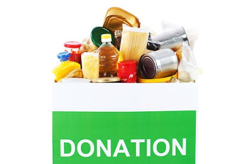 caja de donaciones de alimentos. - food fotografías e imágenes de stock