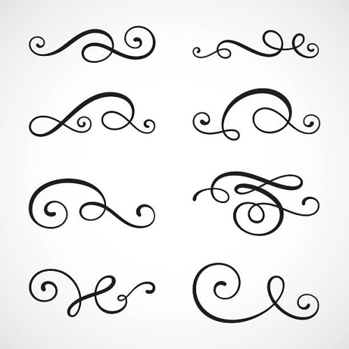 calligraphy swirls - fashion stock illustrations