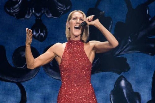 Canadian singer Celine Dion performs on the opening night of her new world tour "Courage" at the Videotron Centre in Quebec City, Quebec, on...