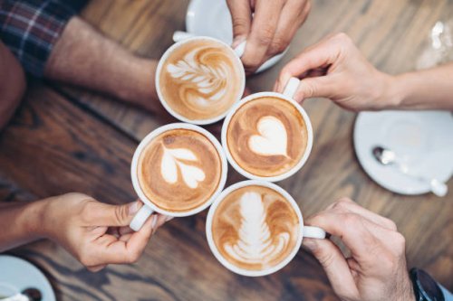 cappuccino art - coffee stock pictures, royalty-free photos & images